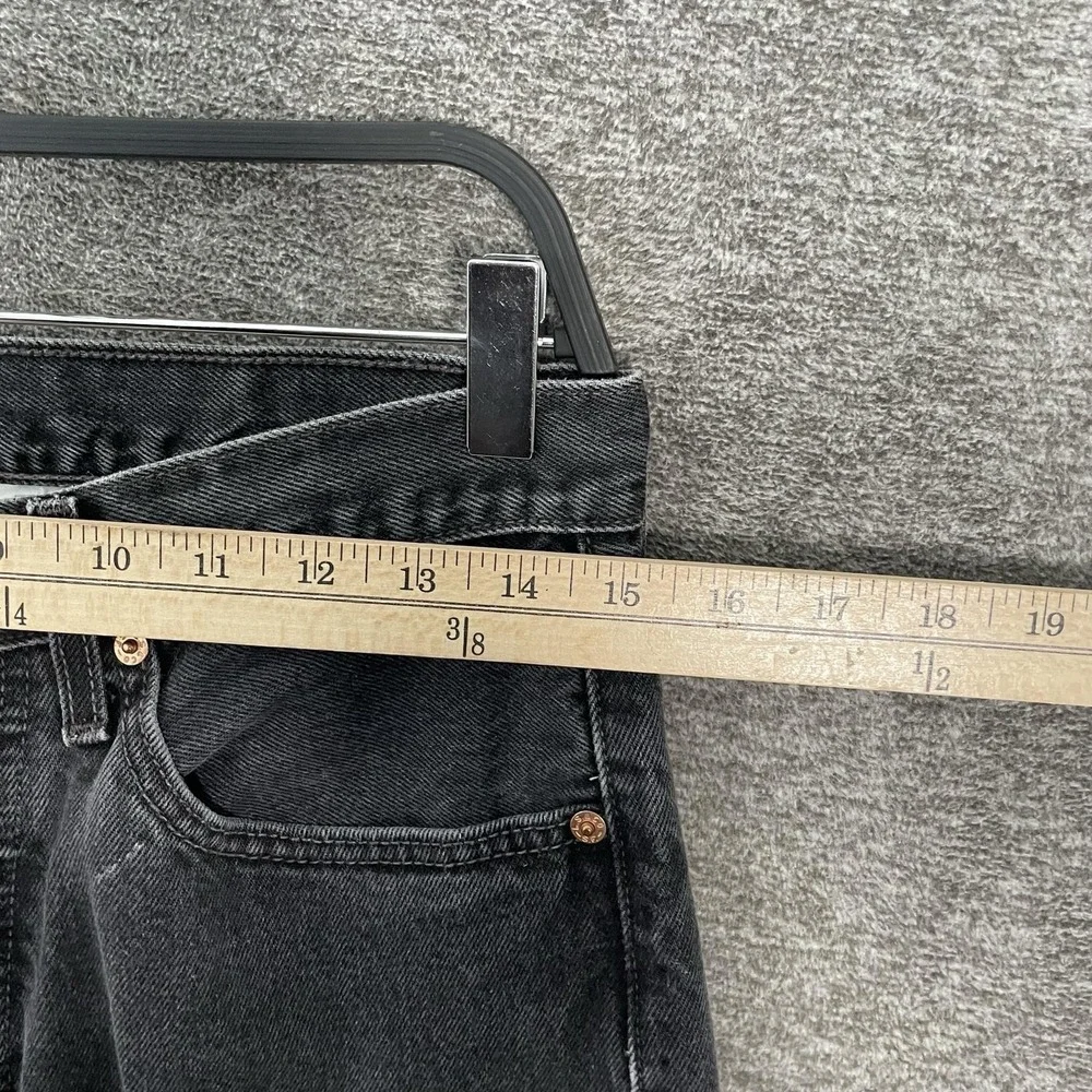 Vintage Levis 501 Jeans Men 31x34 Faded Black Wash Button Fly Straight Leg Denim